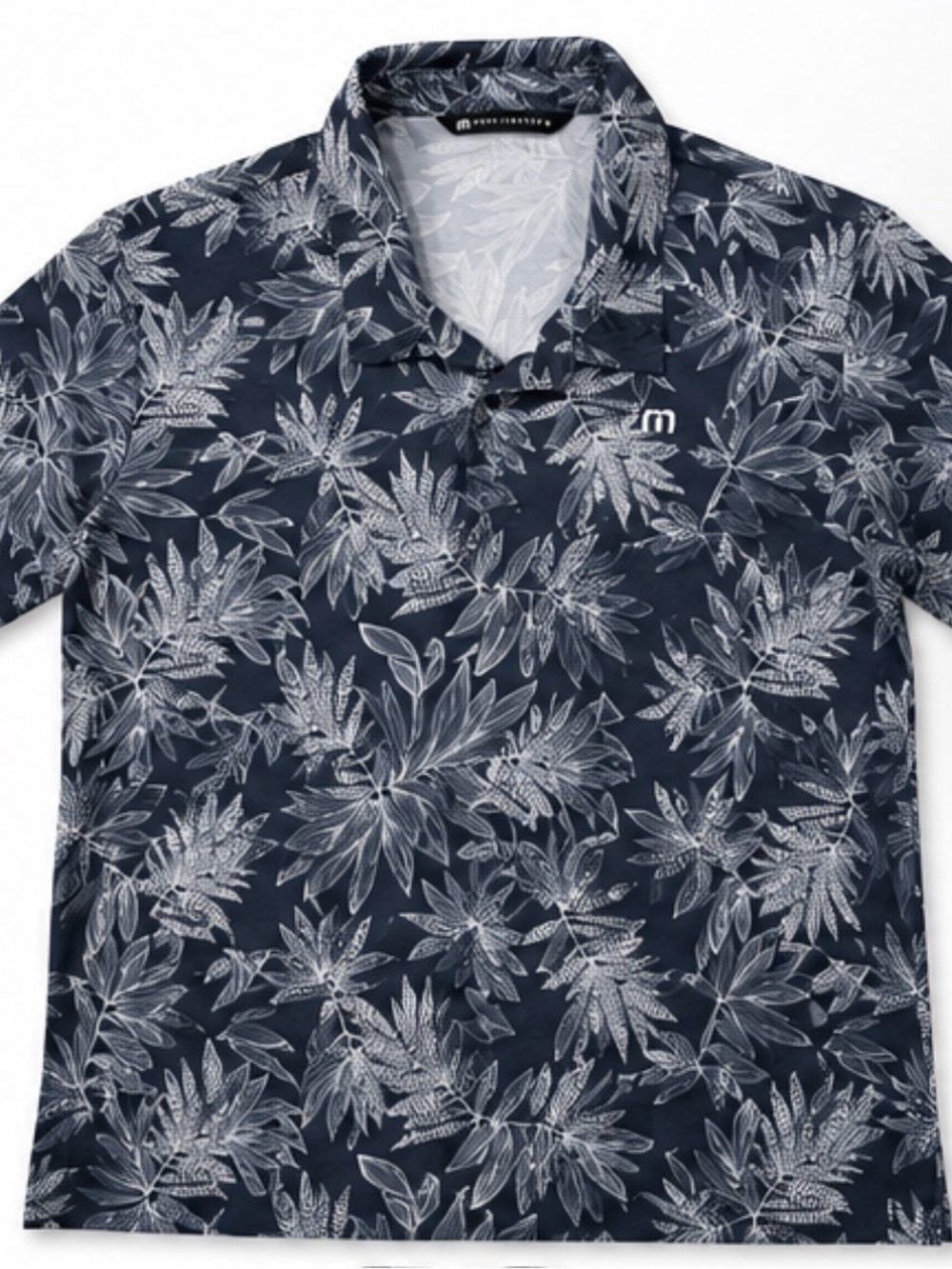 TravisMathew Navy Blue Men’s Floral Performance Polo XL
